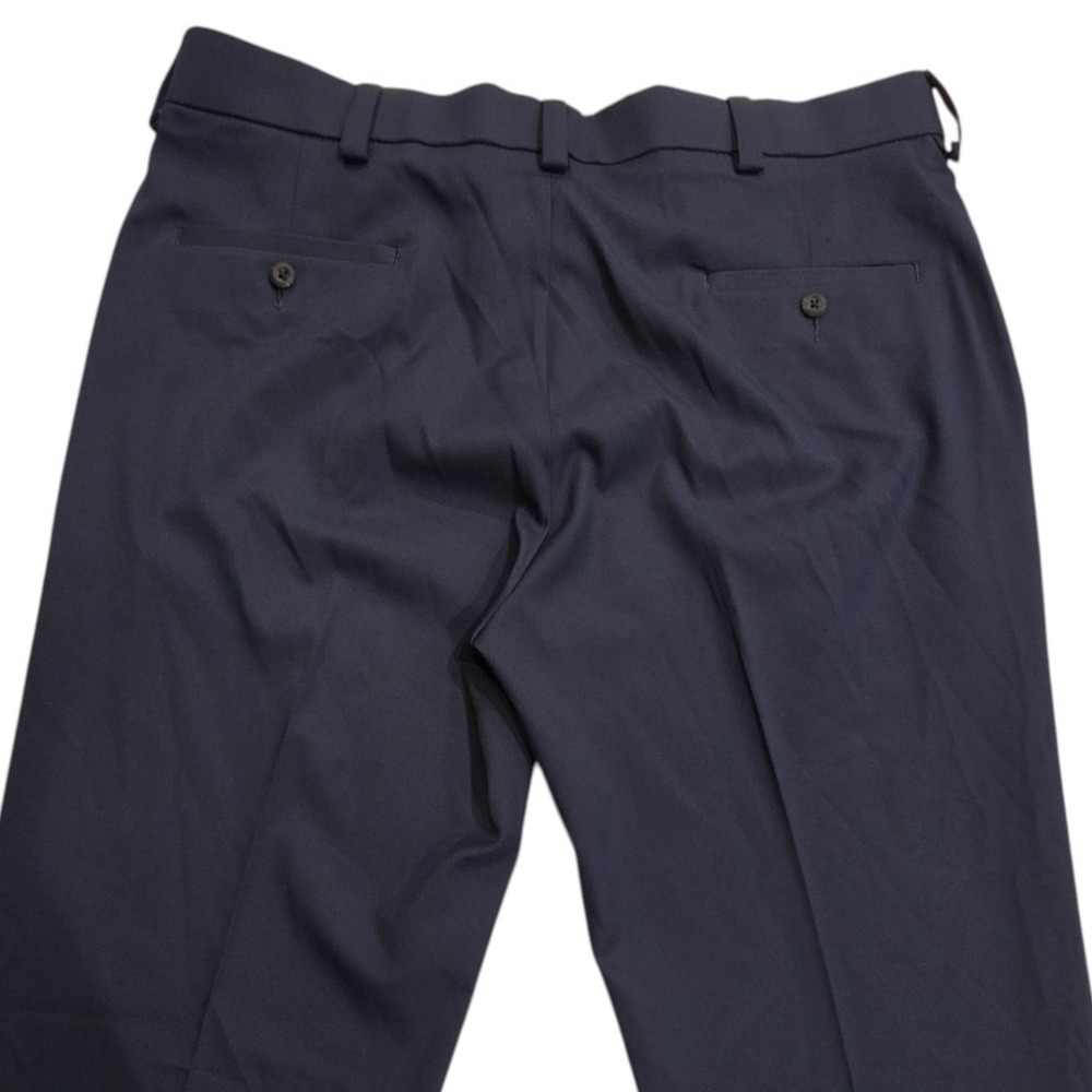 Haggar Mens Dress Pants Navy Blue Cool Right Performance Flex Straight 38x34 - Picture 7 of 9